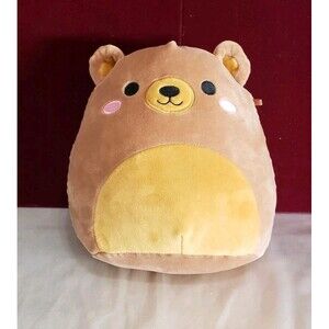 Original Squishmallow Omar the Bear 8 inch Plush Toy - Brown Handwash Nice......